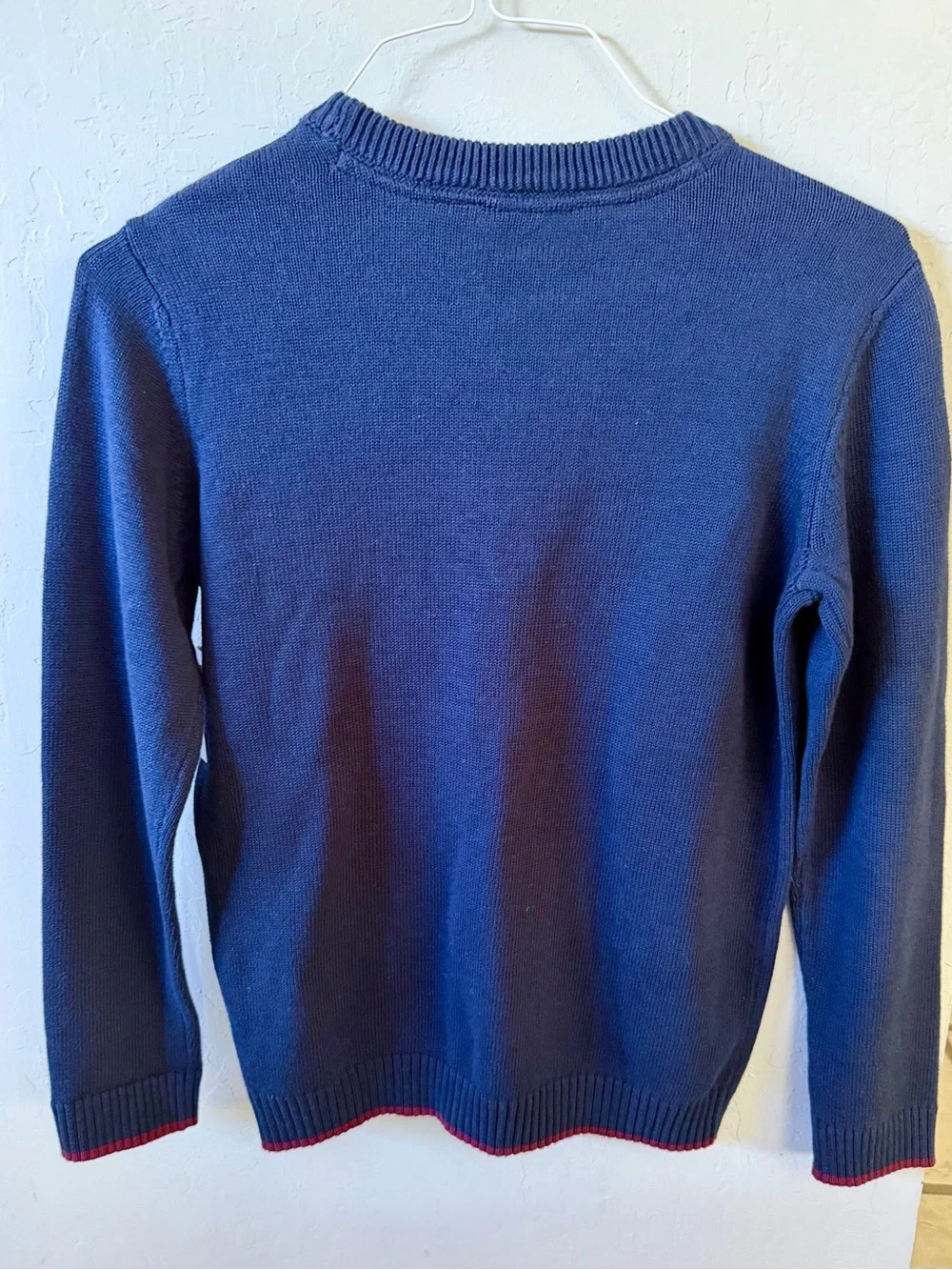 Gymboree Boys Intarsia Argyle Sweater Size 12 Navy 100% Cotton NWT